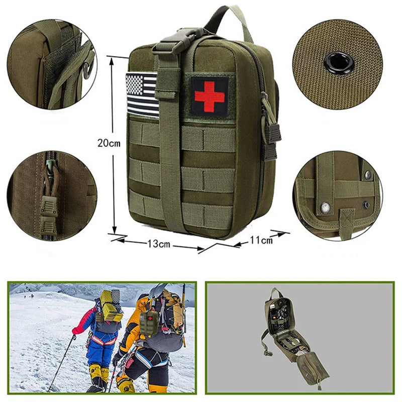Survival First Aid Kit – Full Molle Emergency Trauma Bag for Camping & Hiking